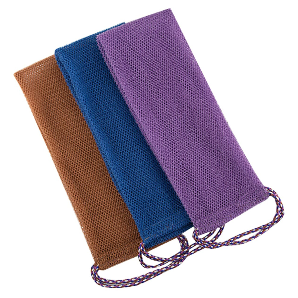 Bath Back Scrubber with Dual Textured Exfoliation and Extended Reach for Shower Use