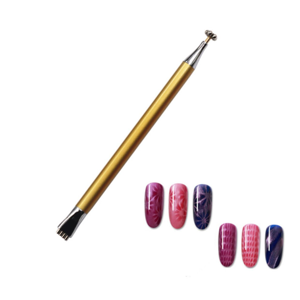 Magnetic Nail Art Pen Set 3pcs DoubleEnded for Precise Cat Eye Gel Polish Salon and Home Use