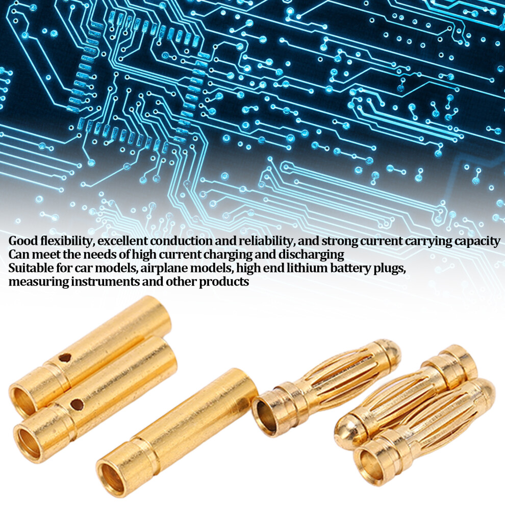 Gold Plated Banana Plugs 3mm