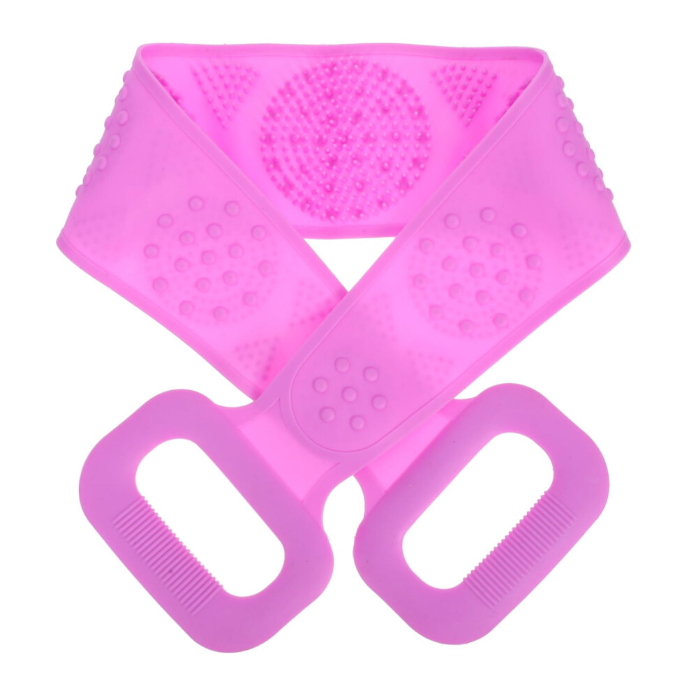 Silicone Body Scrubber with Back Exfoliating Strap for Shower, Deep Cleaning and Gentle Exfoliation