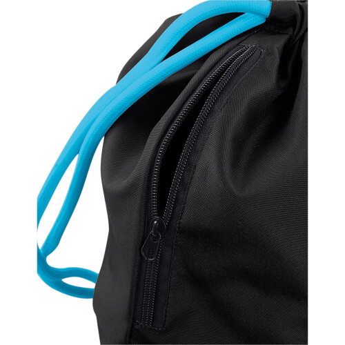 BagBase (One Size, Black/Surf Blue) Bagbase Icon Drawstring Bag 2
