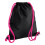 BagBase (One Size, Black/Fuchsia) Bagbase Icon Drawstring Bag 1