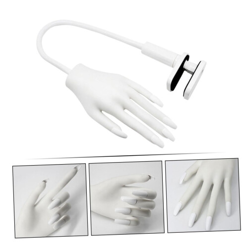 Nail Practice Hand Model  Reusable Lifelike Manicure Training Hand for Beginners 2