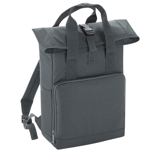 BagBase (One Size, Graphite Grey) Bagbase Roll Top Twin Handle Backpack