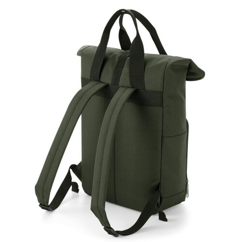 BagBase (One Size, Olive Green) Bagbase Roll Top Twin Handle Backpack 2