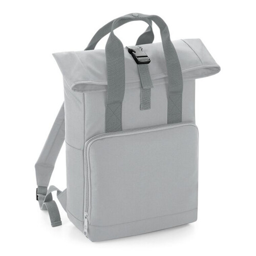 BagBase (One Size, Light Grey) Bagbase Roll Top Twin Handle Backpack
