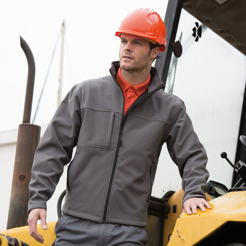 Result (S, Grey) Result Mens Classic Softshell Breathable Jacket 2