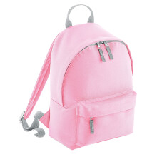(One Size, Classic Pink/Light Grey) Bagbase Fashion Mini Backpack