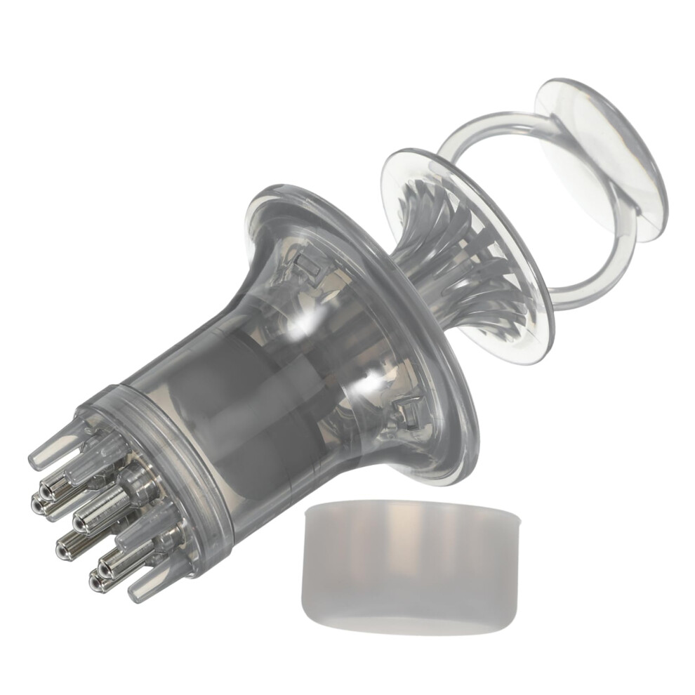 Cream Scalp Serum Applicator Bottle With Roller Ball Comb For Targeted Hair Growth