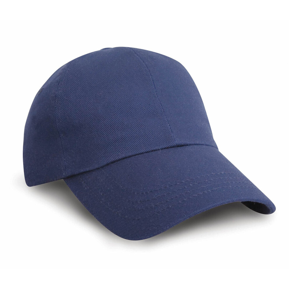 Result (One Size, Navy Blue) Unisex Low Profile Heavy Brushed Cotton Baseball Cap