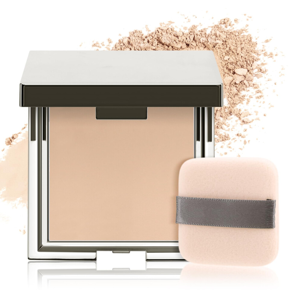 Face Setting Powder with LongLasting Oil Control, Soft Matte Finish Pressed Compact for Natural Skin