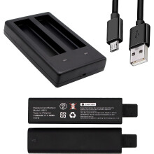 Battery and Charger Set with Dual Dock, Fast USB Charging, 11.1V 1100mAh Batteries for DJI Osmo