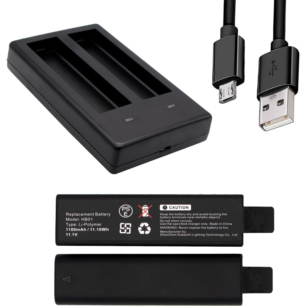 Battery And Charger Set With Dual Dock, Fast Usb Charging, 11.1V 1100Mah Batteries For Dji Osmo 9169991679938
