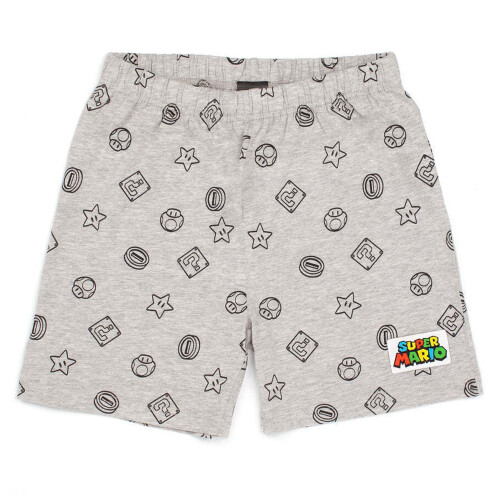 Super Mario (9-10 Years, Navy/Grey) Super Mario Boys Short Pyjama Set 1