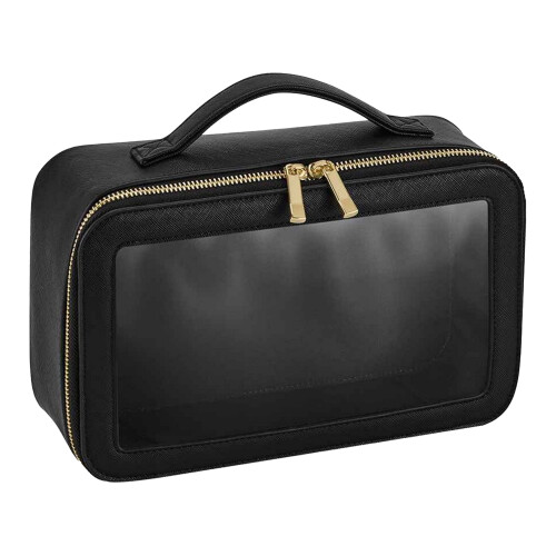 BagBase (One Size, Black) Bagbase Boutique Clear Toiletry Bag