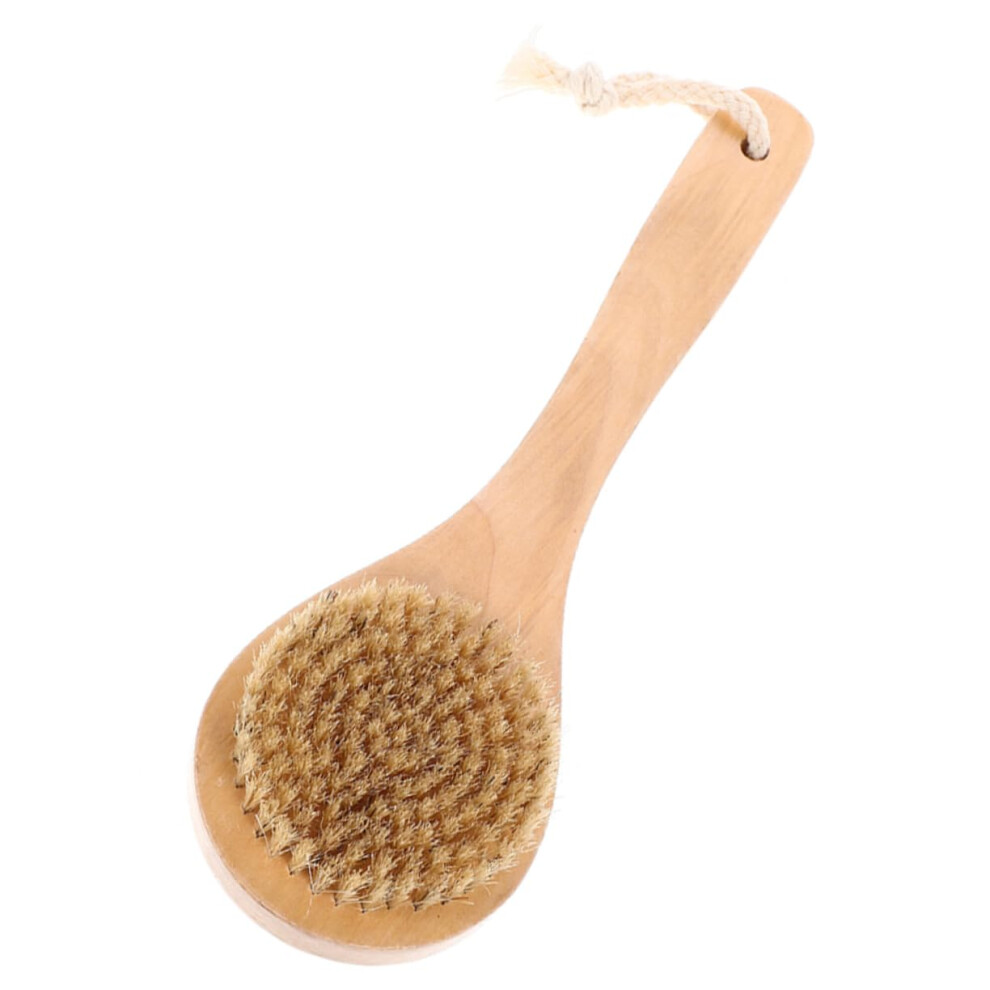 Soft Bristle Bath Brush Wooden Handle Gentle Exfoliating Body Scrub Brush for Shower and Bath