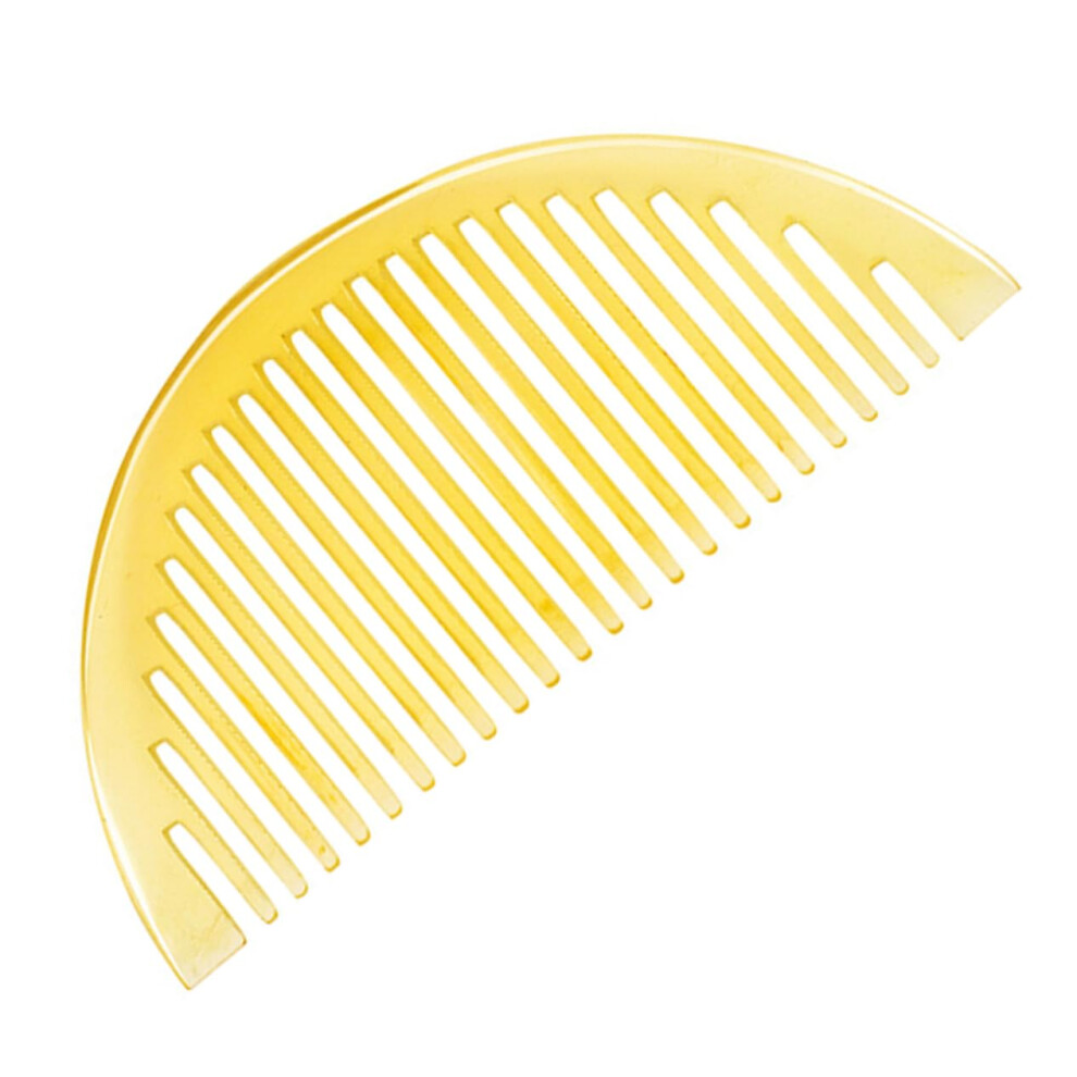 Unisex Natural Horn Side Comb For Women With Smooth Antistatic Finish And Gentle Scalp Massage