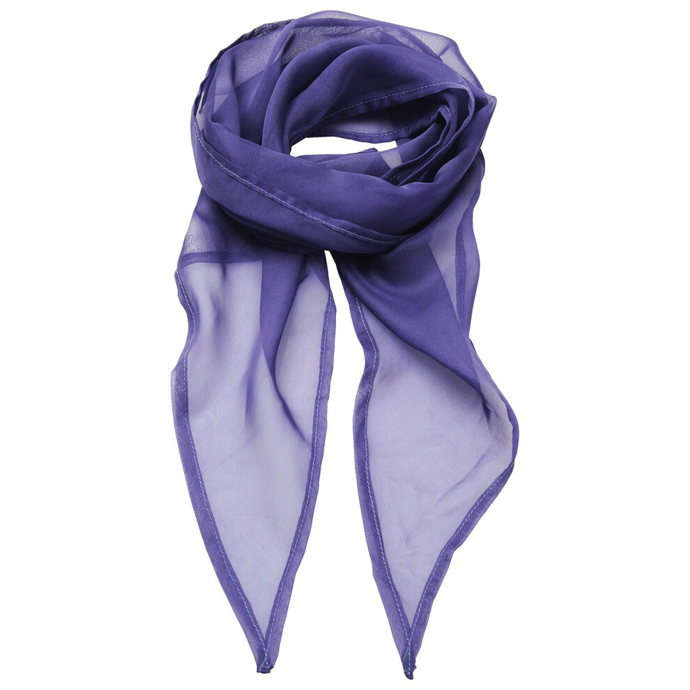 Premier (One Size, Purple) Unisex Adult Colours Chiffon Scarf