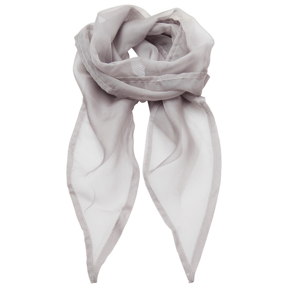 Premier (One Size, Silver) Unisex Adult Colours Chiffon Scarf