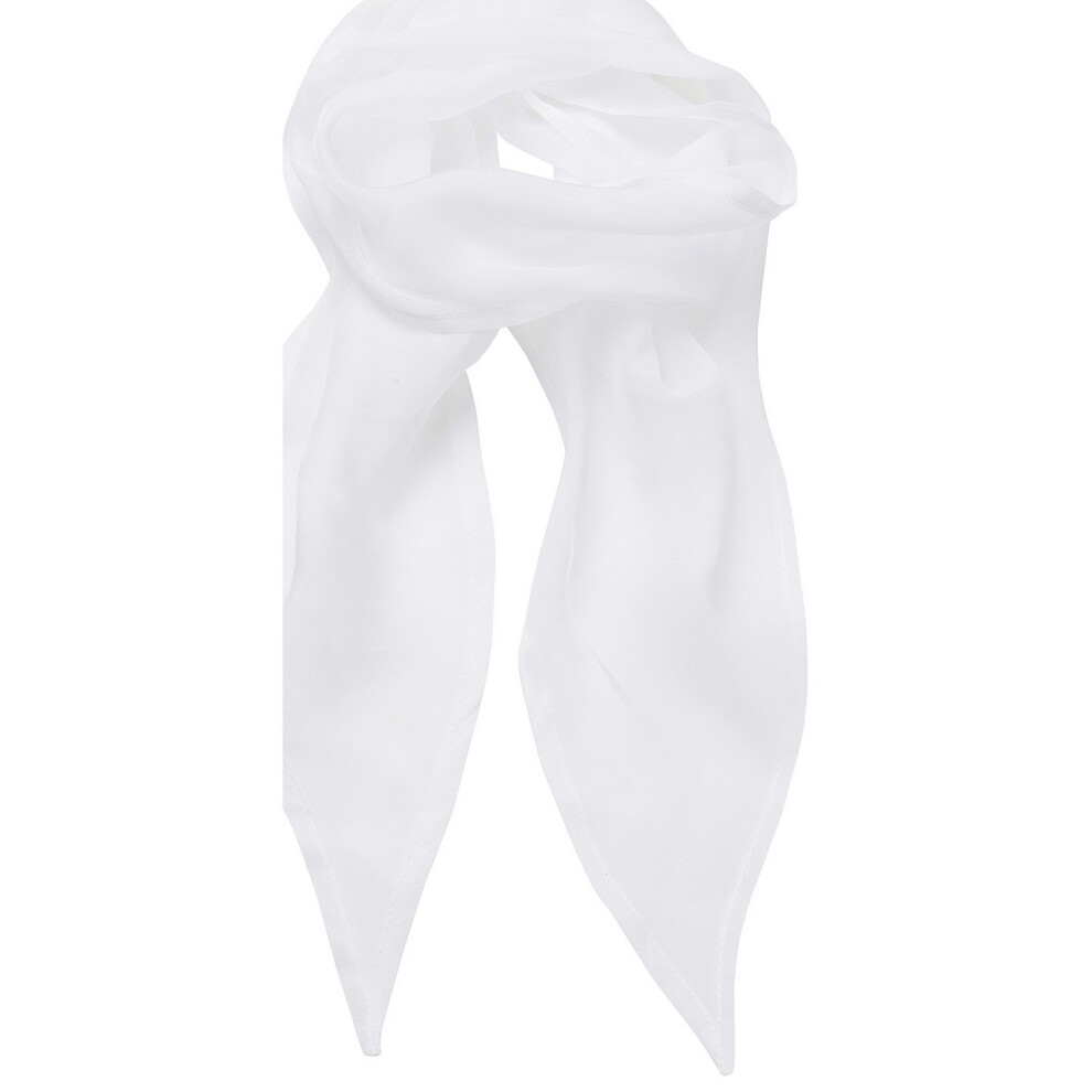 Premier (One Size, White) Unisex Adult Colours Chiffon Scarf