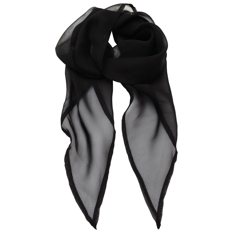 Premier (One Size, Black) Unisex Adult Colours Chiffon Scarf