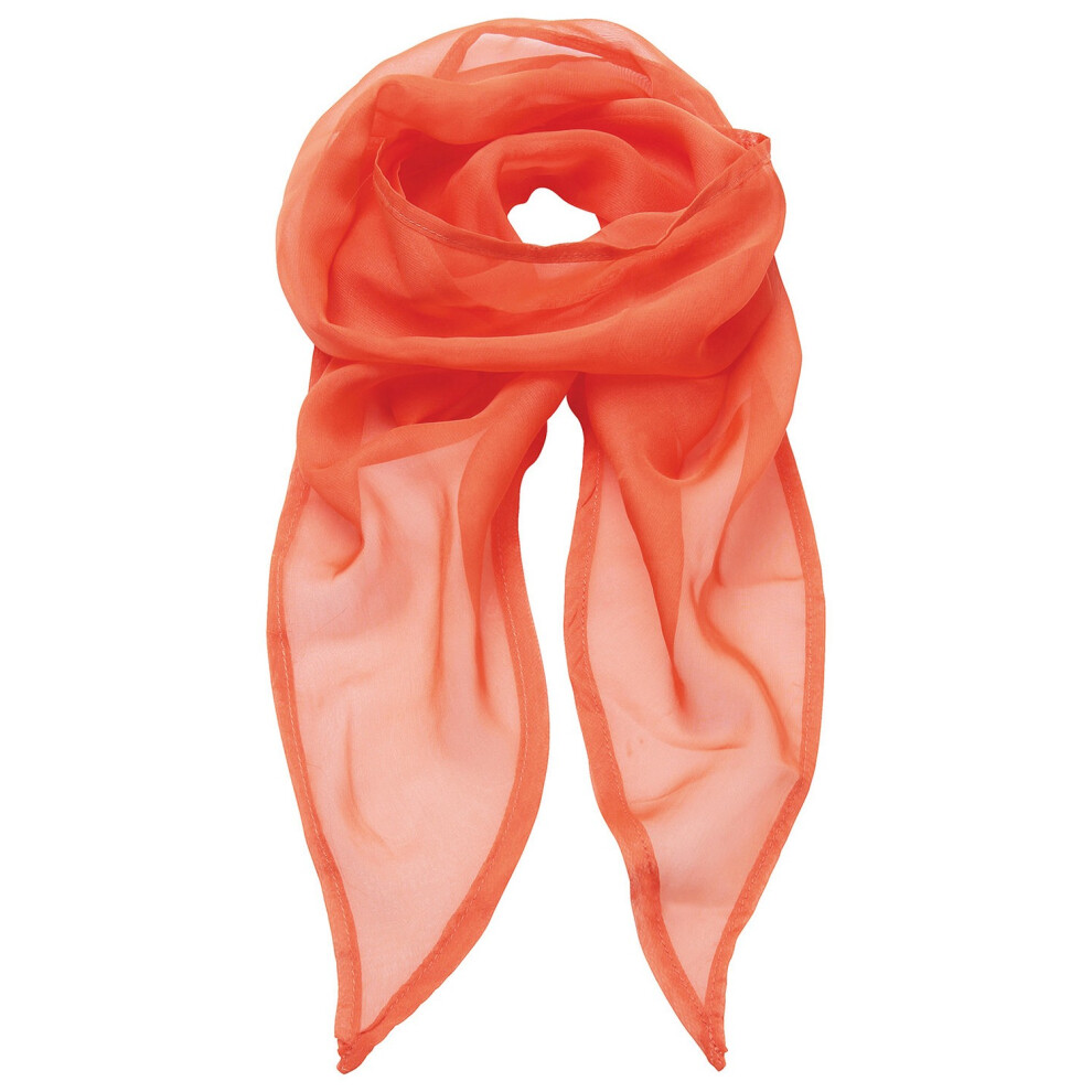 Premier (One Size, Orange) Unisex Adult Colours Chiffon Scarf