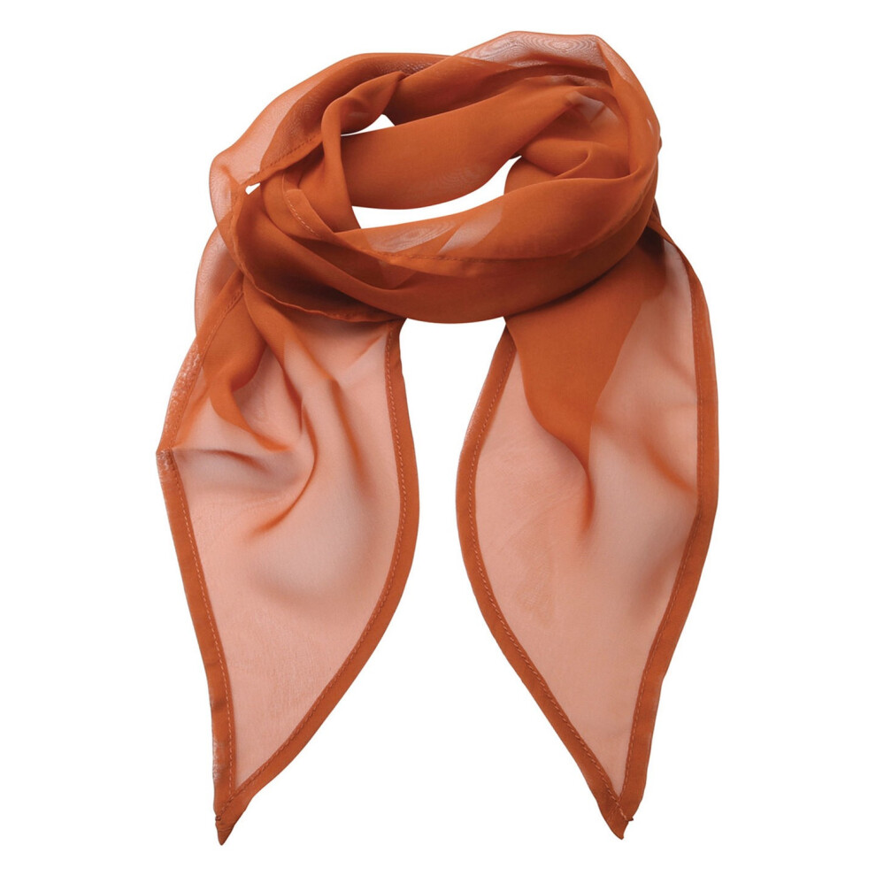 Premier (One Size, Chestnut) Unisex Adult Colours Chiffon Scarf