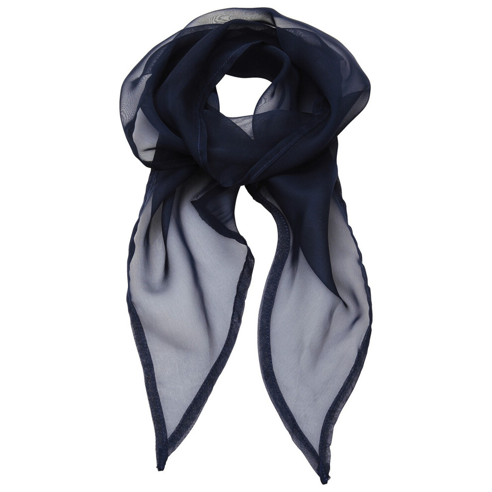 Premier (One Size, Navy) Unisex Adult Colours Chiffon Scarf