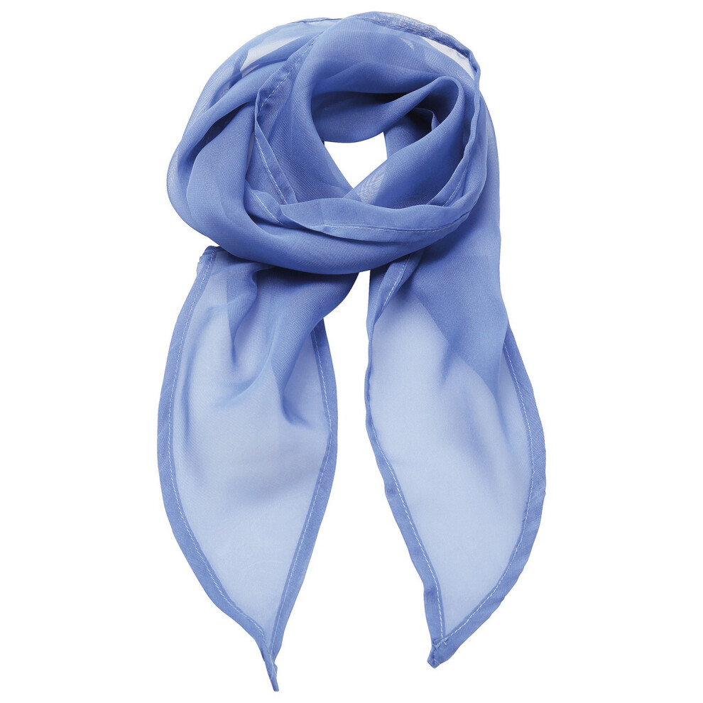 Premier (One Size, Mid Blue) Unisex Adult Colours Chiffon Scarf