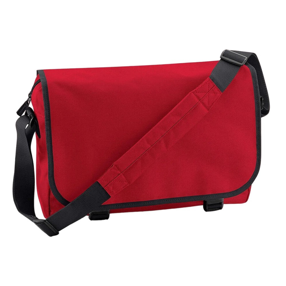 Bagbase (One Size, Classic Red) Contrast Detail Messenger Bag