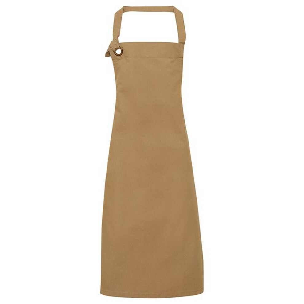 Premier Unisex Adult Calibre Bibbed Apron - Khaki - Image 2