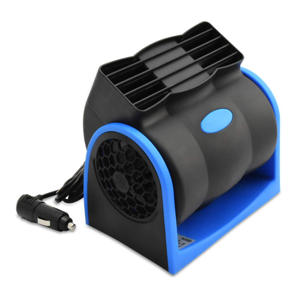 12V Car Fan Dual Speed Cooling 360 Swivel Airflow Cigarette Lighter Powered For Suv Rv Truck 9092120525243