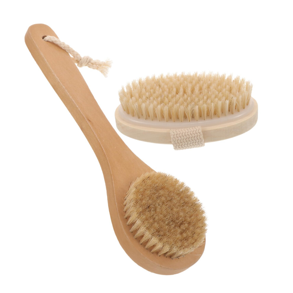 2pcs Exfoliating Bath Brush with Soft Bristles for Gentle Skin Scrubbing and Shower Use
