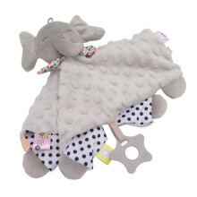 Pluche babydekentje met labeltjes, superzacht en schattig babyspeelgoed, gemaakt van hoogwaardig materiaal, ideaal als veiligheidsdekentje voor