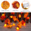 2 Pack Maple Leaves String Lights 13ft 20 LEDs Warm White Battery Operated 5