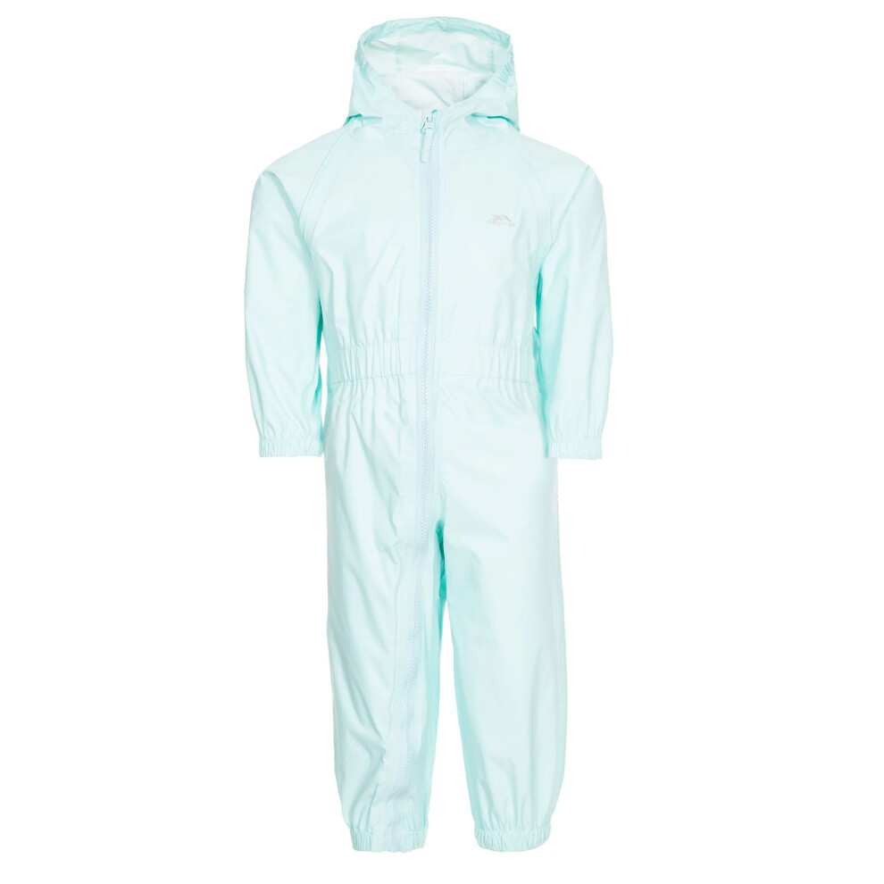 Trespass (12-18 Months, Pale Mint) Babies Button Rain Suit