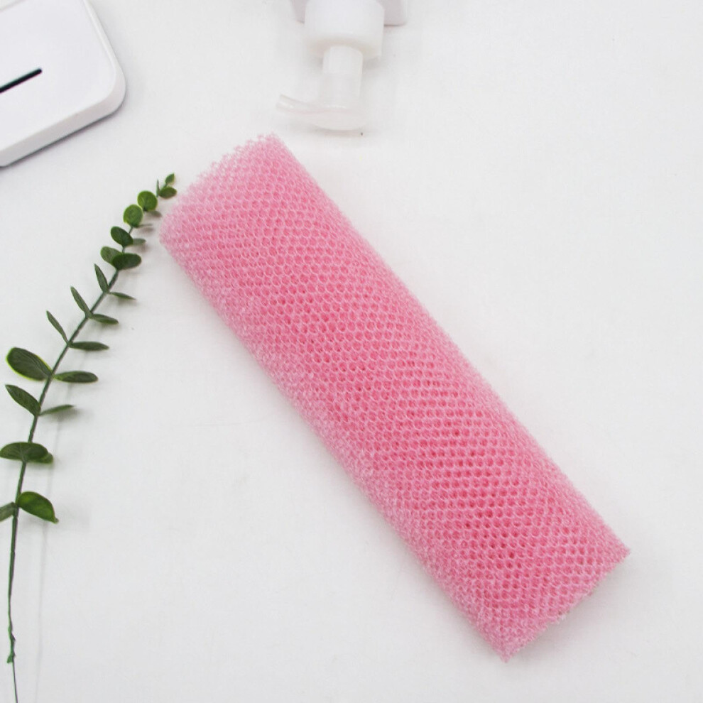 Pink African Bath Sponge Pack Of 3 Exfoliating Mesh Body Scrubber For Back Cleansing And Deep Exfoliation