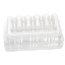 Stackable Egg Storage Container with Lid Clear Egg Cartons for 12 Eggs Easy to Observe Reusable Plastic Design Durable Flat Top Egg Holder for Bulk