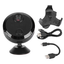 WiFi Enabled Smart Security Camera 1080P HD Night Vision Motion Detection Real Time Display 360 Degree Rotation Remote Monitoring App Control Android
