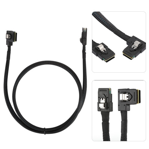 Data Raid Cable With Mini SAS SFF-8087Right Angle Connectors Compact Durable Pull Resistant High Bandwidth Low Skew Wire Injection Molding Treatment 2