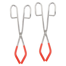Low Temperature Performance Beaker Tongs Stainless Steel Laboratory Tool With Rubber Ends For Science Classroom Use Strong And Lightweight