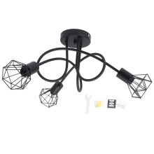 Modern Pendant Ceiling Light Fixtures, Semi Flush Mount Farmhouse Style Lamp with Multi Directional Adjustable Heads for Kitchen Dining Room Hallway