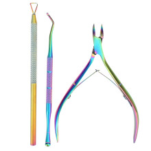 Professional Cuticle Trimmer with Dual End Nail Pusher Upgraded Polished Stainless Steel Material Ergonomic Non Slip Handle Includes Protective Cover
