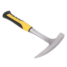Impact Resistant Brick Hammer with Rubber Handle and Geological Pointed Head