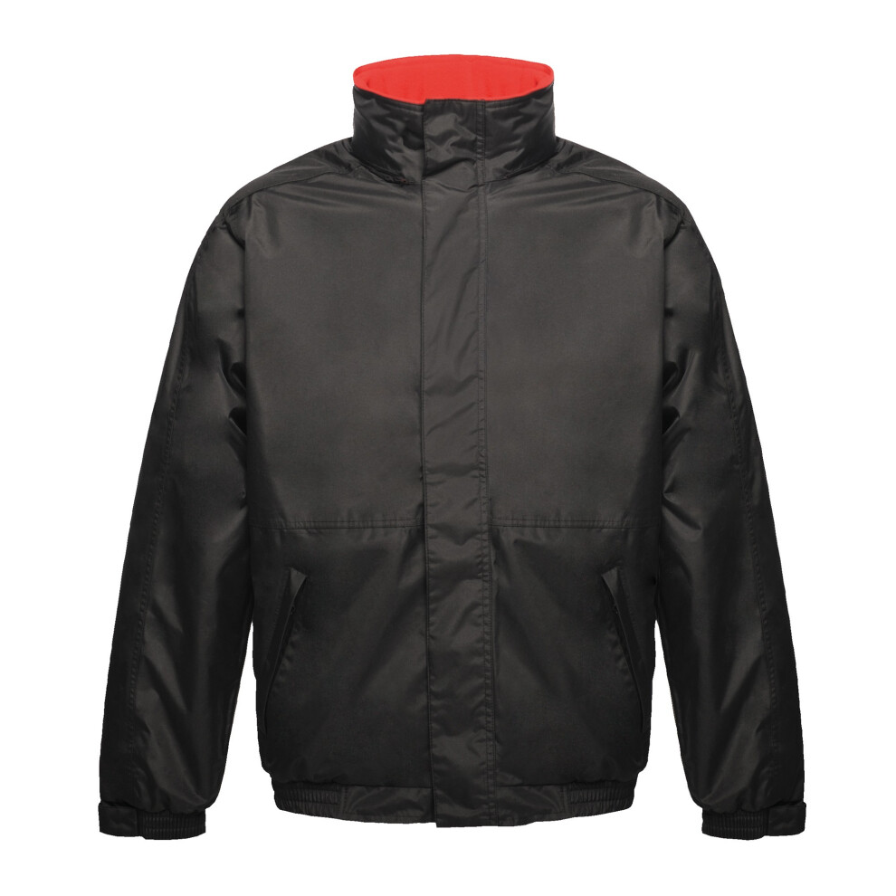 (M, Black/Red) Regatta Mens Dover Waterproof Windproof Jacket