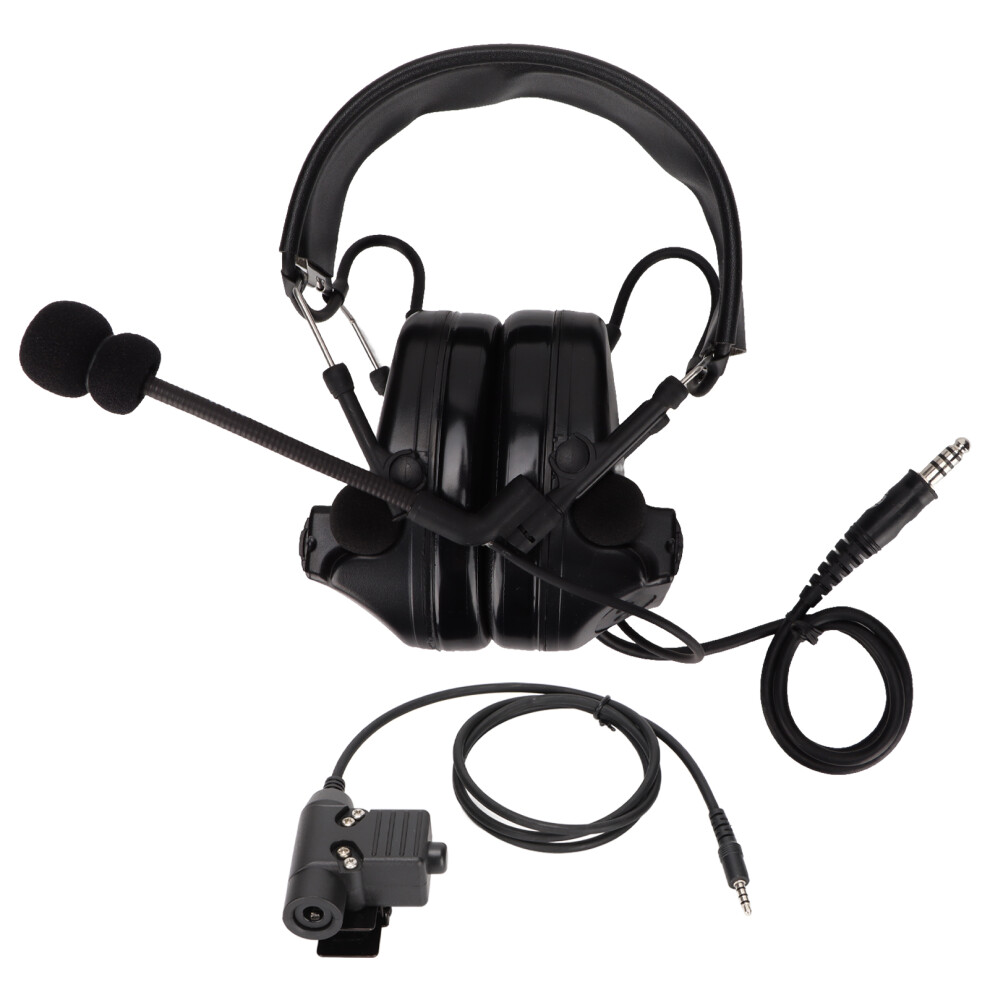 Detachable Microphone Tactical Headset With Mic Military Headset Foldable Two Way Radio Headset Walkie Talkie Headset Noise Reduction Function 9432746130887