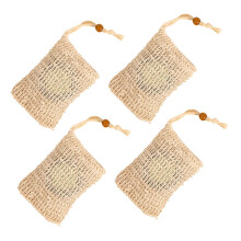 SOESFOUFU 4pcs Mesh Soap Saver Bags for Shower, Rich Foam and Gentle Exfoliation with Drawstring Hanging