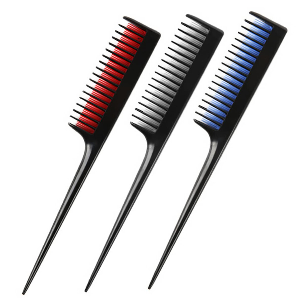 3pcs Professional Hairdressing Combs Set Long Handle Styling Combs for Salon and Home Use