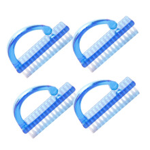 Nail Scrub Brush Set 4 Pack for Deep Manicure Pedicure Cleaning with Ergonomic Grip