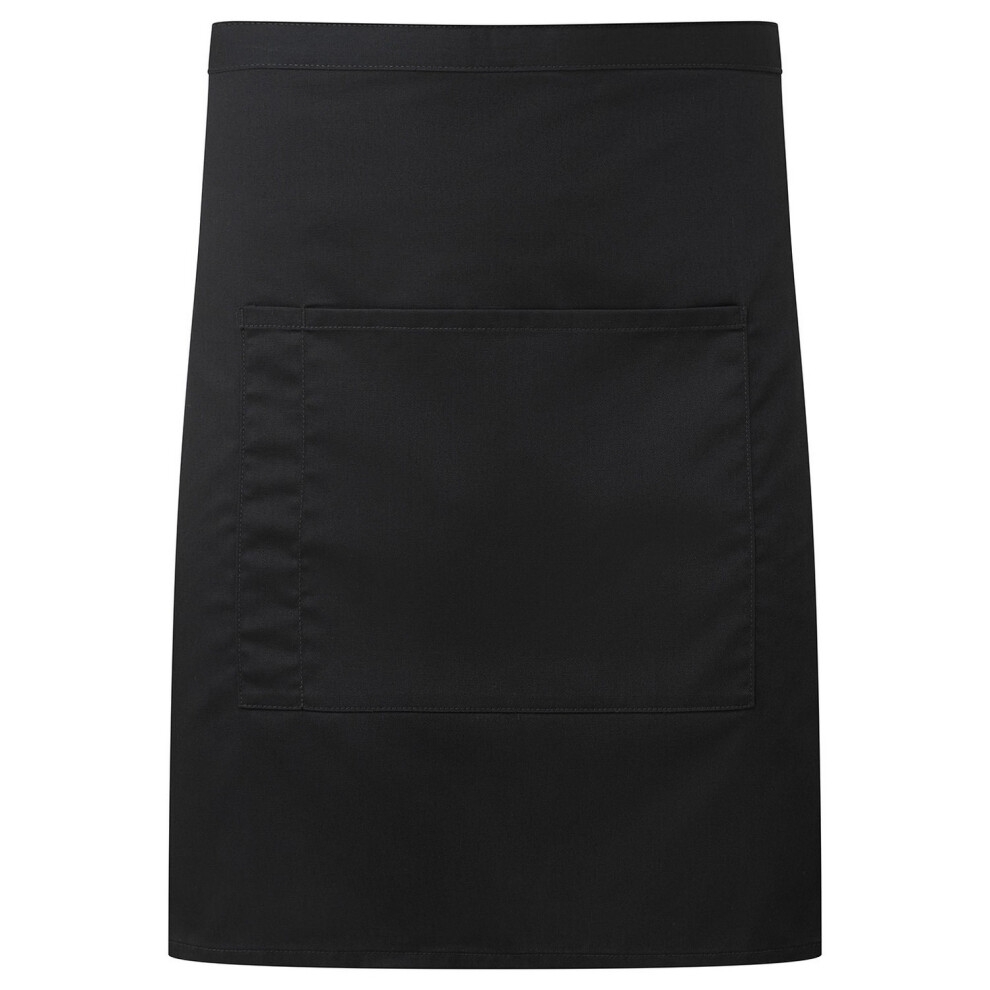 Premier (One Size, Black) Colours Front Pocket Waist Apron